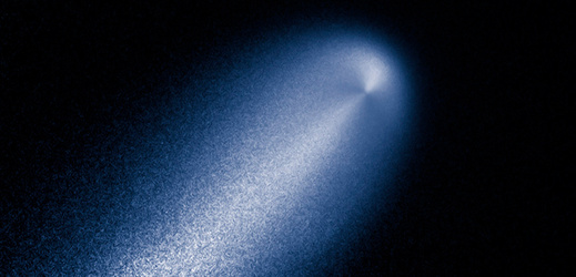 Kometa ISON zachycená Hubbleovým kosmickým teleskopem.