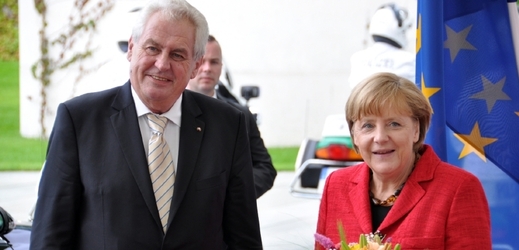 Miloš Zeman a Angela Merkelová