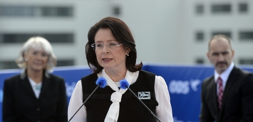 Miroslava Němcová během předvolební kampaně.