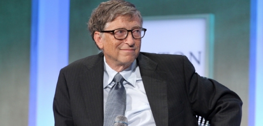 Bill Gates na konferenci na Harvardově univerzitě. 