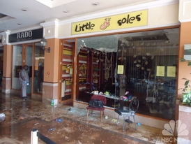Zničený obchod v nákupním středisku Westgate v Nairobi.