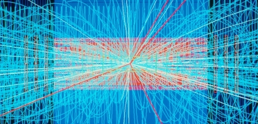 Simulace vzniku Higgsova bosonu v urychlovači LHC.