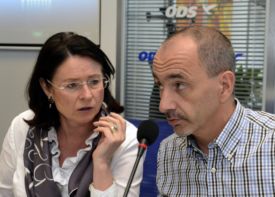 Současné dvouhlavé vedení ODS - úřadující předseda Martin Kuba a místopředsedkyně a volební lídr Miroslava Němcová.