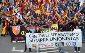 Manifestace na podporu jednoty Španělska.