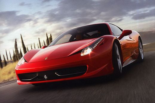 Mezi nejdražší vozy patří také Ferrari 458 Italia.