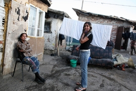 Romské dívky v Sofii.