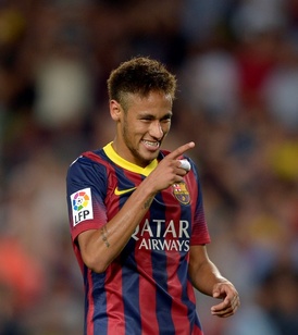 Barcelonský útočník Neymar.