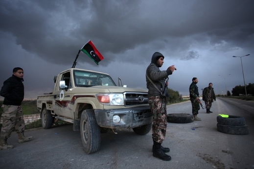 Checkpoint nedaleko Benghází.