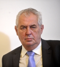 Hostitel Miloš Zeman.