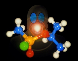 Chemické schéma sarinu.