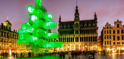 Petici proti kovovému stromku na náměstí Grand-Place podepsalo na 30 tisíc obyvatel. 