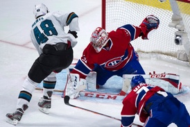 Útočník Tomáš Hertl si užívá vydařený start do své první sezony v NHL.