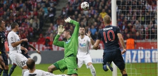Momentka z prvního zápasu mezi Bayernem a Plzní.