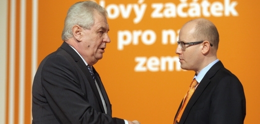 Prezident Miloš Zeman a Bohuslav Sobotka.