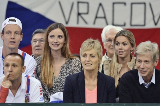 Tomáše Berdycha a Radka Štěpánka podporovaly i jejich rodiny.