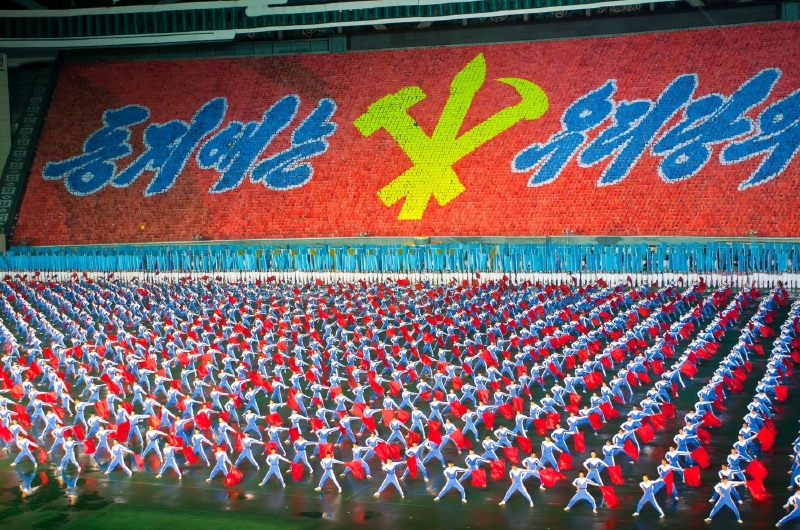 Festival Arrirang, stadion Rungnado, Pchjongjang, Severní Korea. (Foto: Profimedia.cz)