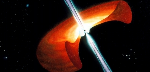 Záblesky gama by mohla vysílat hmota padající po spirále do těžiště hroutící se rychle rotující hvězdy.