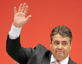 Předseda strany SPD Sigmar Gabriel.