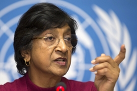 Vysoká komisařka OSN pro lidská práva Navanethem Pillayová.