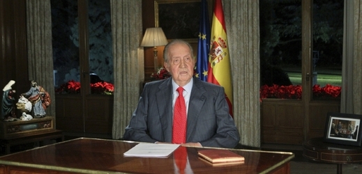 Španělský monarcha Juan Carlos I. při štědrovečerním projevu.