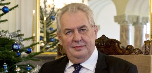 Prezident Miloš Zeman při vánočním projevu.