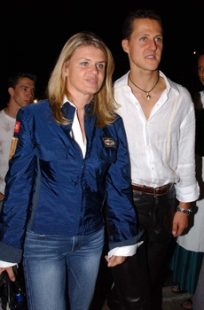 Corinna po boku svého muže Michaela Schumachera.