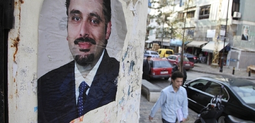 Zavražděný politik na stěnách v Bejrůtu.