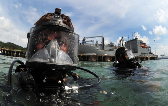 Výcvik amerického námořnictva k ochraně Panamského průplavu.