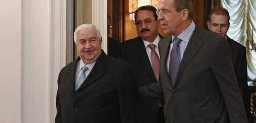 Lavrov a Mualim, ministři zahraničí Ruska a Sýrie.