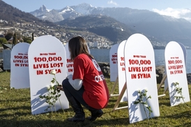 Aktivisté z organizace Oxfam žádají ukončení války.