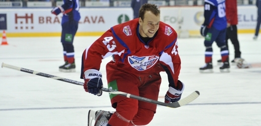 Jan Kovář při utkání hvězd KHL.