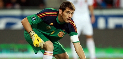 Iker Casillas v dresu španělské reprezentace.