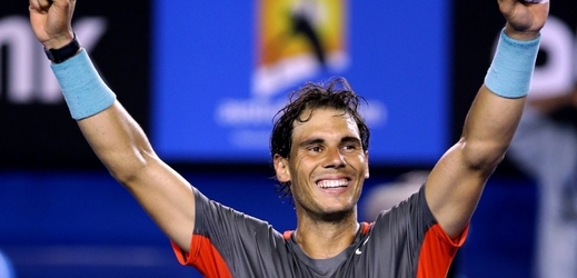 Vítězná radost Rafaela Nadala.