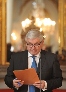 Odcházející premiér Jiří Rusnok.