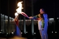 Čestný úkol zapálit olympijský oheň připadl dvěma ruským sportovním legendám. Velkou pochodeň před stadionem Fišt zapálili hokejista Vladislav Treťjak a krasobruslařka Irina Rodninová.
