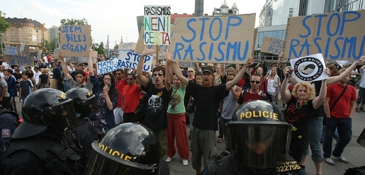Srpnový pochod proti rasismu v Plzni.