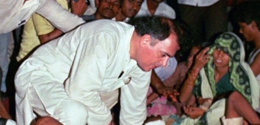 Radžív Gándhí na snímku z roku 1991.