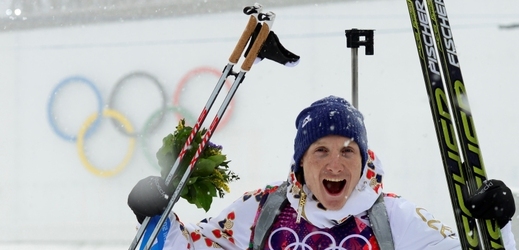 Ondřej Moravec se raduje z bronzové medaile