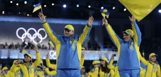 Ukrajinští sportovci při slavnostním zahájení olympijských her v Soči (ilustrační foto).