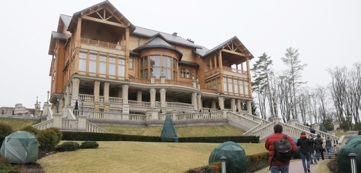 Opuštěná Janukovyčova rezidence.