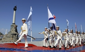 Ruští námořníci na Krymu. 