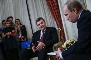 To byly ještě časy. Prezidenti Janukovyč a Putin.