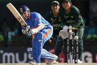Vždy ostře sledováné kriketové zápasy Pákistán-Indie. 