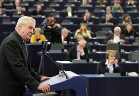 Vystoupení prezidenta Miloše Zemana v Evropském parlamentu.