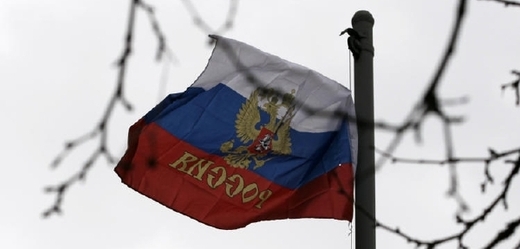 Ruská vlajka nad Krymem.