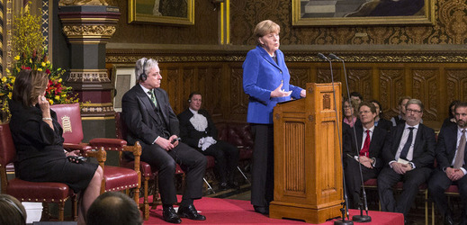 Merkelová promluvila před oběma komorami britského parlamentu.