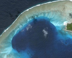 Jak se změnil atol po výbuchu roku 1954.