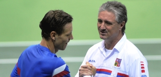 Reprezentační kapitán Jaroslav Navrátil (vpravo) a česká jednička Tomáš Berdych.