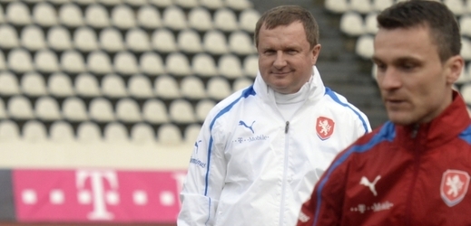 Pavel Vrba na tréninku reprezentace.