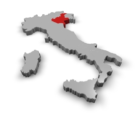 Benátsko na mapě Itálie.